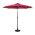 Montego Commercial Grade 9ft Round Solar LED Umbrella with Crank Lift and Tilt Function