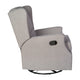 Light Gray |#| Wingback Manual Rocking Glider Recliner Chair with 360° Swivel in Light Gray
