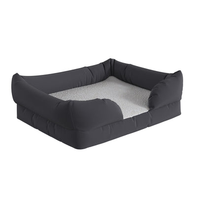 Orthopedic Comfy Memory Foam Joint Relief Bolster Dog Bed - Removable & Washable Cover, Non-Slip Bottom