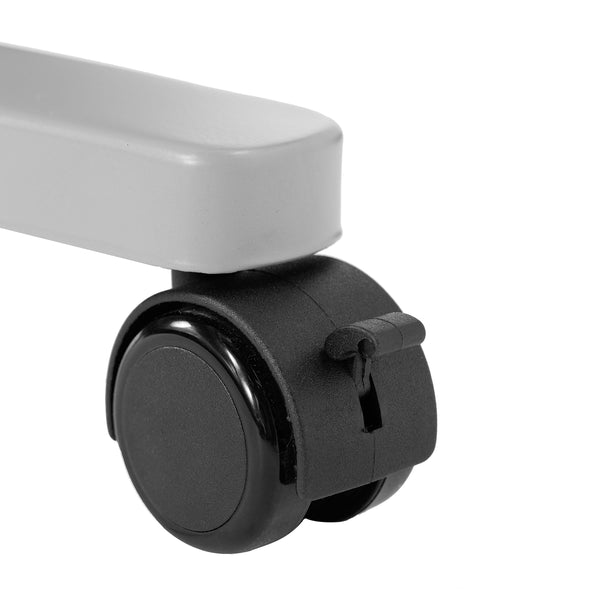 Gray Top/Gray Frame |#| Commercial Nesting Flip Training Table with Steel Frame and T-Legs in Gray