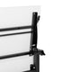 White Top/Black Frame |#| Commercial Nesting Flip Training Table with Steel Frame and T-Legs in White/Blk