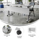 Gray Top/Gray Frame |#| Commercial Nesting Flip Training Table with Steel Frame and T-Legs in Gray