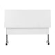 White Top/Gray Frame |#| Commercial Nesting Flip Training Table with Steel Frame and T-Legs in White/Gray