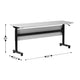 Gray Top/Black Frame |#| Commercial Nesting Flip Training Table with Steel Frame and T-Legs in Gray/Black