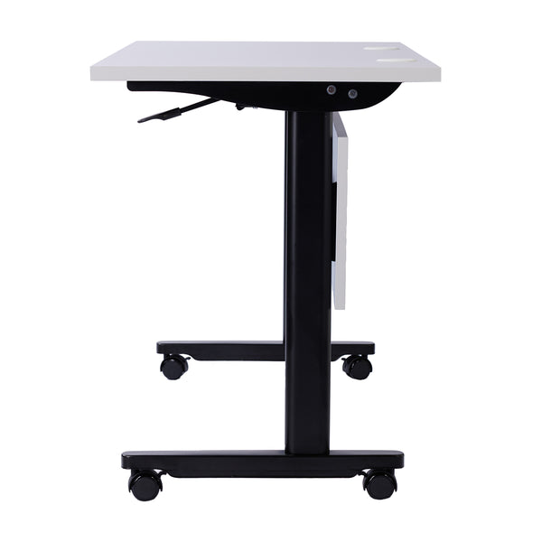Gray Top/Black Frame |#| Commercial Nesting Flip Training Table with Steel Frame and T-Legs in Gray/Black
