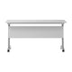 Gray Top/Gray Frame |#| Commercial Nesting Flip Training Table with Steel Frame and T-Legs in Gray