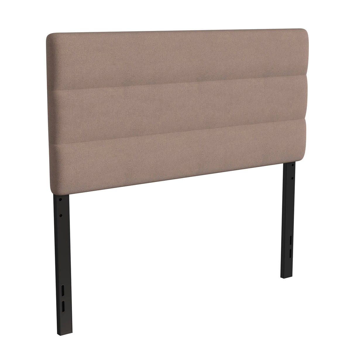 Taupe,Full |#| Universal Fit Tufted Upholstered Headboard in Taupe Fabric - Full