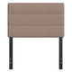 Taupe,Twin |#| Universal Fit Tufted Upholstered Headboard in Taupe Fabric - Twin