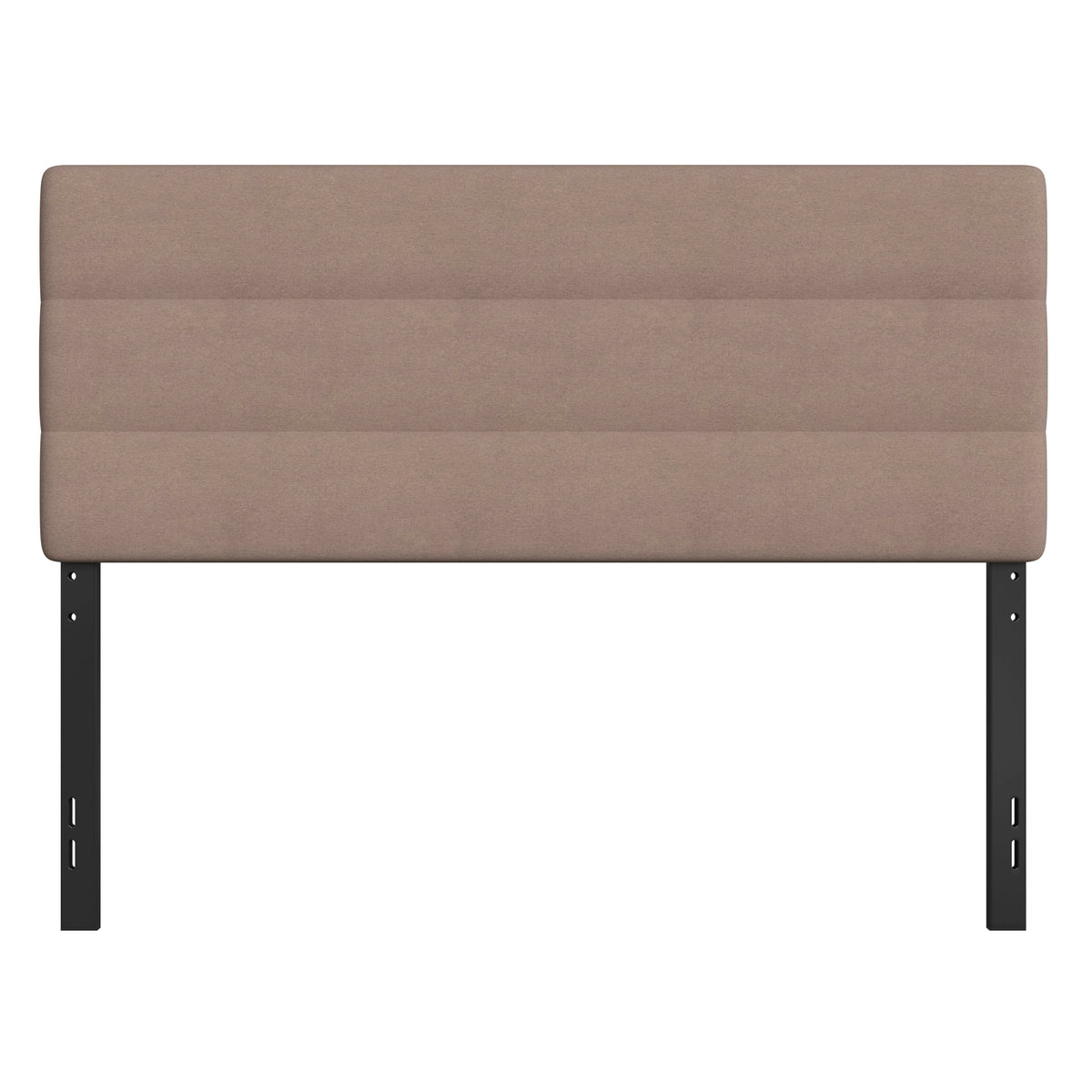 Taupe,Queen |#| Universal Fit Tufted Upholstered Headboard in Taupe Fabric - Queen