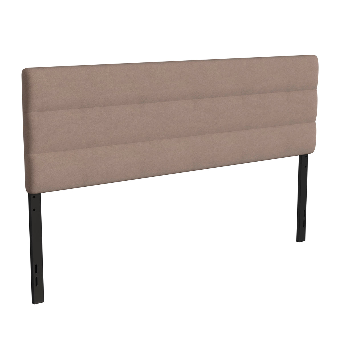Taupe,King |#| Universal Fit Tufted Upholstered Headboard in Taupe Fabric - King