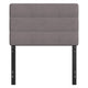 Gray,Twin |#| Universal Fit Tufted Upholstered Headboard in Gray Fabric - Twin