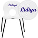 White |#| Personalized 770 lb. Capacity Designer White Plastic Stack Chair w/Black Frame