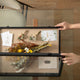 Black,18.5"W x 2"D x 23.5"H |#| Solid Pine Black Shadow Display Case with Linen Liner - 18 x 24