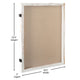 White Wash,18.5"W x 2"D x 23.5"H |#| Solid Pine Whitewash Shadow Display Case with Linen Liner - 18 x 24