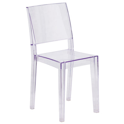 Phantom Series Transparent Stacking Side Chair - View 1