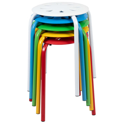 Plastic Nesting Stack Stools, 17.5