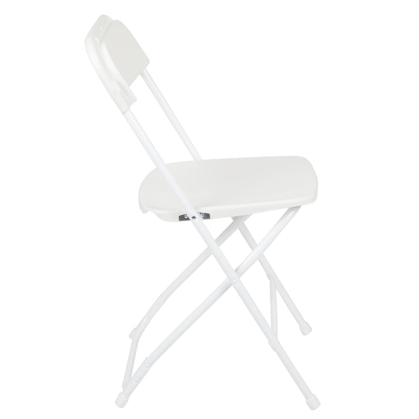 White |#| 10' x 10' White Pop Up Canopy, Folding Table and 4 White Folding Chairs Bundle