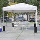 White |#| 10' x 10' White Pop Up Canopy, Folding Table and 4 White Folding Chairs Bundle