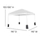 White |#| 10' x 10' White Pop Up Canopy, Folding Table and 4 White Folding Chairs Bundle