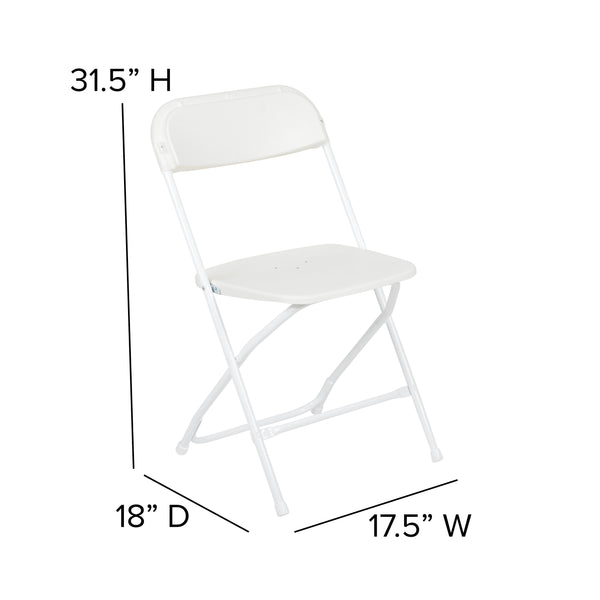White |#| 10' x 10' White Pop Up Canopy, Folding Table and 4 White Folding Chairs Bundle