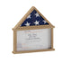 Quincy Memorial Flag Display Case with Certificate Holder, Pine Wood Shadow Box for Flag, Certificate, and Medals