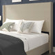 Beige,King |#| King Size Upholstered Platform Bed with Channel Stitched Headboard in Beige