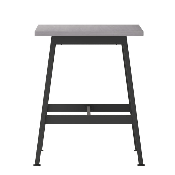 Gray Oak |#| Commercial 48x24 Conference Table with Laminate Top and A-Frame Base - Gray Oak