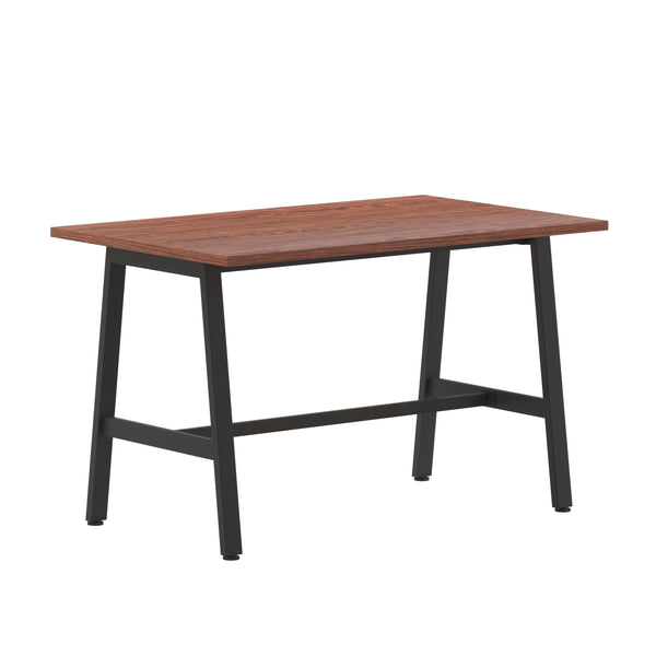Walnut |#| Commercial 48x30 Conference Table with Laminate Top and A-Frame Base - Walnut
