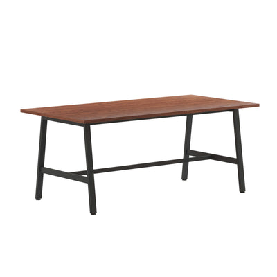 Redmond Commercial 72x36 Conference Table with 1" Thick Double Sided Laminate Table Top with PVC Edging and Heavy Duty A-Frame Steel Base - View 1
