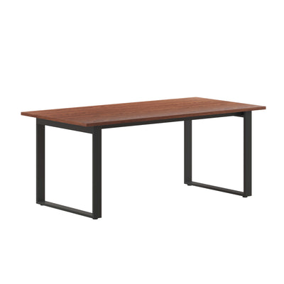 Redmond Commercial 72x36 Conference Table with 1" Thick Double Sided Laminate Table Top with PVC Edging and Heavy Duty U-Frame Steel Base - View 1