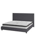 Riverdale Tufted Upholstered Platform Bed with 10 Inch CertiPUR-US Certified Foam and Pocket Spring Mattress