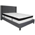 Riverdale Tufted Upholstered Platform Bed with Accent Nail Trimmed Extended Sides with Memory Foam Pocket Spring Mattress