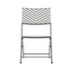 Gray & White |#| 3PC Gray/White and Charcoal Indoor/Outdoor PE Rattan Folding Bistro Set