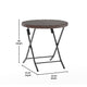 Brown |#| 3PC Brown and Black Indoor/Outdoor PE Rattan Folding Bistro Set