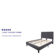 Dark Gray,Queen |#| Queen Size Panel Tufted Upholstered Platform Bed in Dark Gray Fabric