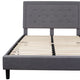 Light Gray,Queen |#| Queen Size Panel Tufted Upholstered Platform Bed in Light Gray Fabric