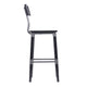 Black |#| Commercial Grade Rustic Industrial Style Wood Dining Barstool in Black