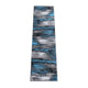 Blue,2' x 7' |#| Abstract Style Accent Area Rug - Blue Scraped Pattern - 2' x 7'