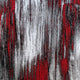 Red,6' x 9' |#| Abstract Style Accent Area Rug - Red & Gray Scraped Pattern - 6' x 9'