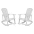 Savannah All-Weather Poly Resin Wood Adirondack Rocking Chair with Rust Resistant Stainless Steel Hardware - Set of 2