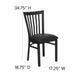 Black Vinyl Seat/Black Metal Frame |#| Black School House Back Metal Restaurant Chair - Black Vinyl Seat