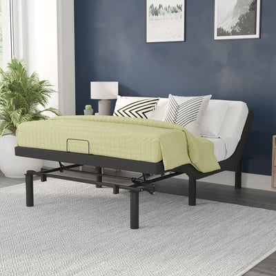 Selene Adjustable Upholstered Bed Base with Wireless Remote, Three Leg Heights, & Independent Head/Foot Incline - View 2