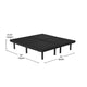 Split King |#| Anti-skid Black Upholstered Adjustable Bed Base with Wireless Remote-Split King