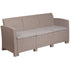 Seneca Faux Rattan Sofa with All-Weather Cushions