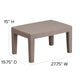 Light Gray |#| Light Gray Faux Rattan Coffee Table - Outdoor Accent Table - Patio Furniture