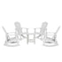 Set of 4 Savannah All-Weather Poly Resin Wood Adirondack Rocking Chairs with Side Table