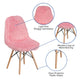 Light Pink |#| Shaggy Dog Light Pink Accent Chair - Dorm Chair - Retro Chair - Faux Fur Chair