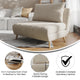 Cream |#| Convertible Tri-Fold Chair with Pillow and Hideaway Legs in Cream Boucle