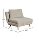 Cream |#| Convertible Tri-Fold Chair with Pillow and Hideaway Legs in Cream Boucle
