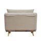 Cream |#| Convertible Tri-Fold Chair with Pillow and Hideaway Legs in Cream Boucle